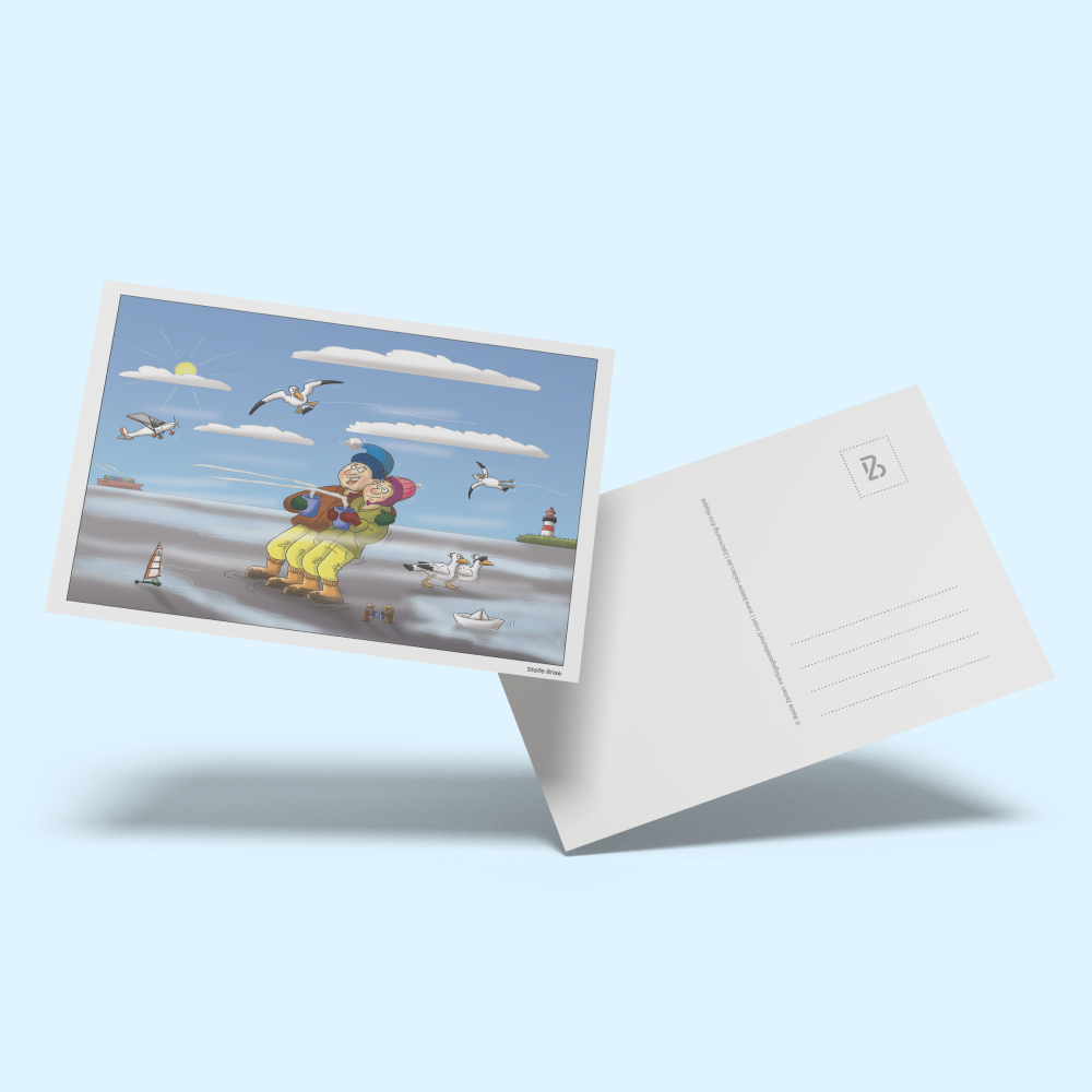 Postkarte - Steife Brise